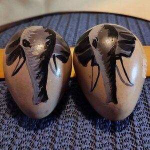 Vintage Kenya Besmo Hand Carved Stone Egg, African, Collectible Egg, Paperweight